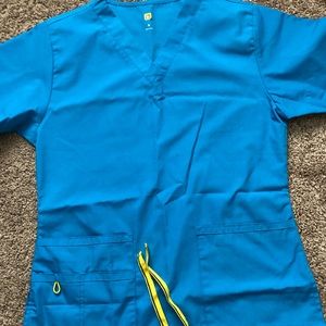 WonderWink sky blue scrub set